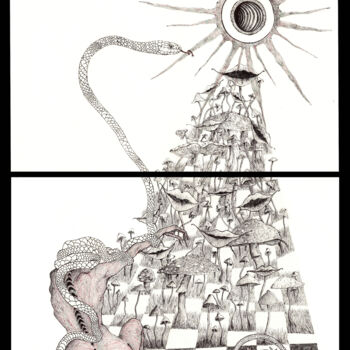 图画 标题为“desert storm” 由Rossella Mercedes, 原创艺术品, 铅笔