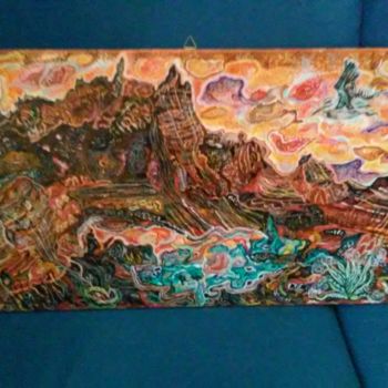 Painting titled "il mio gran canyon" by Rossella Quebella, Original Artwork