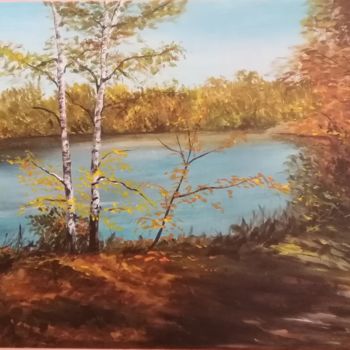 Painting titled "AUTUNNO" by Rosa Nardella, Original Artwork, Oil