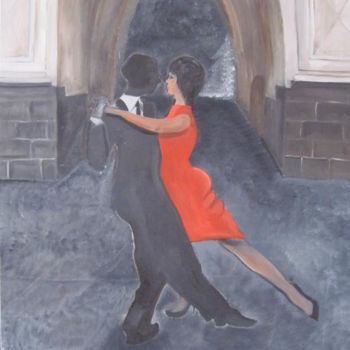 Painting titled "Tango a Porta Uzeda" by Rossella Russo, Original Artwork