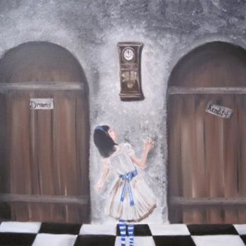 Pittura intitolato "Sogno o realtà?" da Rossella Russo, Opera d'arte originale