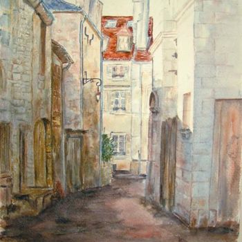 Painting titled "La rue Gouthière 2" by Michèle Rossetto, Original Artwork