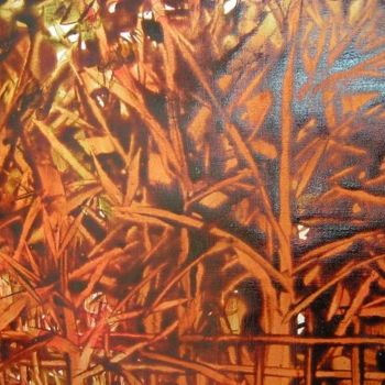 Peinture intitulée "forêt imaginaire" par Michèle Rossetto, Œuvre d'art originale