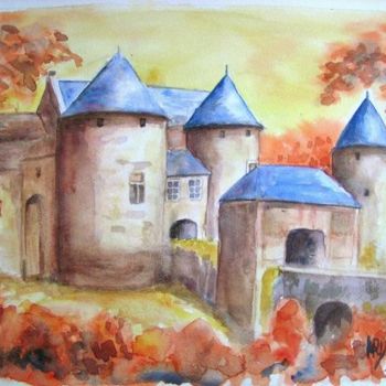 Pintura intitulada "Le château dEve" por Michèle Rossetto, Obras de arte originais