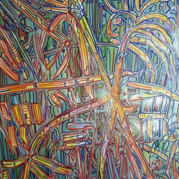 Pintura titulada "Elucubration à fond…" por Michèle Rossetto, Obra de arte original
