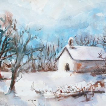 Painting titled "Petite Chapelle" by Michèle Rossetto, Original Artwork