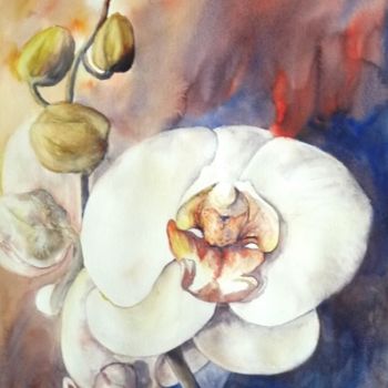 Pintura titulada "Orchidée" por Michèle Rossetto, Obra de arte original
