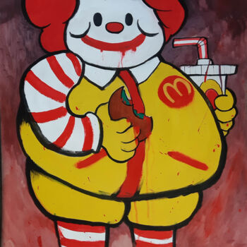 Pittura intitolato "Fat Ronald" da Ross Hendrick, Opera d'arte originale, Acrilico