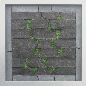 Γλυπτική με τίτλο "Végétal" από Philippe Rossi Mosaïste, Αυθεντικά έργα τέχνης, Ψηφιδωτό Τοποθετήθηκε στο Ξύλινο πάνελ