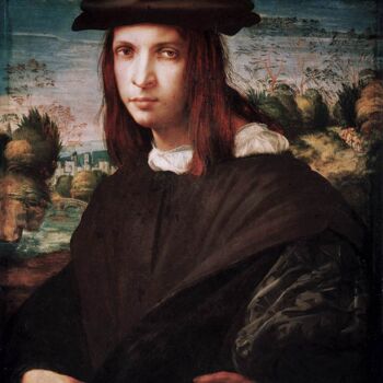 Malarstwo zatytułowany „Portrait of a Young…” autorstwa Rosso Fiorentino, Oryginalna praca, Olej