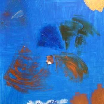 Peinture intitulée "Grande Blu" par Rossorame A.Pagliarello, Œuvre d'art originale, Huile