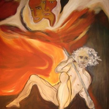 Картина под названием "Prometheus - Raub d…" - Roswitha Förster, Подлинное произведение искусства