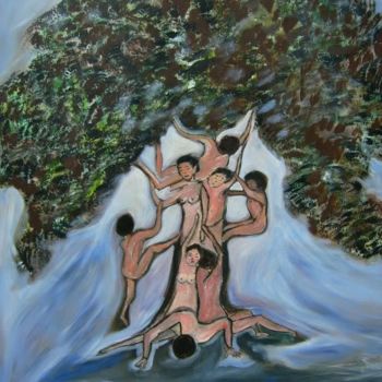 绘画 标题为“Baum des Lebens I t…” 由Roswitha Förster, 原创艺术品