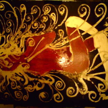 Pittura intitolato "Rosso e nero passio…" da Rosyart, Opera d'arte originale
