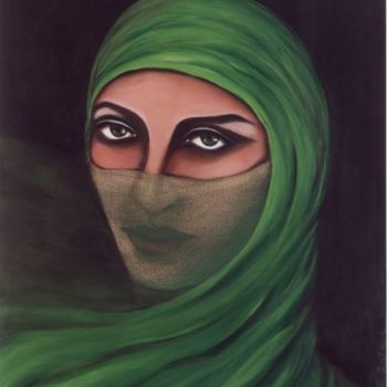 Malerei mit dem Titel "Verde" von Francesca Rota-Loiseau, Original-Kunstwerk, Öl