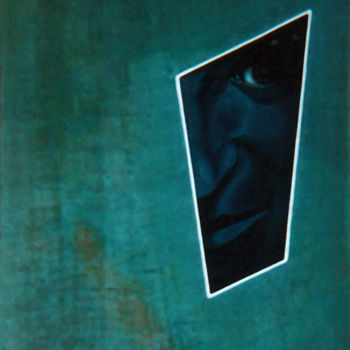 Malerei mit dem Titel "Bleu Vert" von Daniel Rouaix, Original-Kunstwerk, Acryl