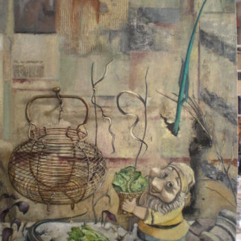 Painting titled "L Offrande" by Daniele Bernades, Original Artwork