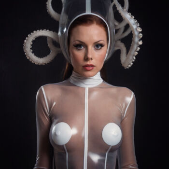 Digital Arts titled "Latex Octopus V" by Rouge De Joie, Original Artwork, AI generated image