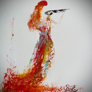 Картина под названием "The Rising" - Roula Chreim, Подлинное произведение искусства, Акрил