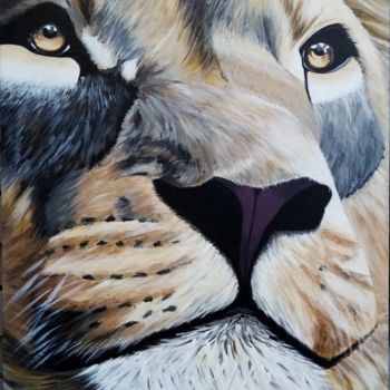 绘画 标题为“Lion” 由Stéphanie Roumiguié, 原创艺术品, 丙烯