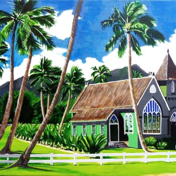 Peinture intitulée "Hawaï - Un petit co…" par Stéphanie Roumiguié, Œuvre d'art originale, Acrylique