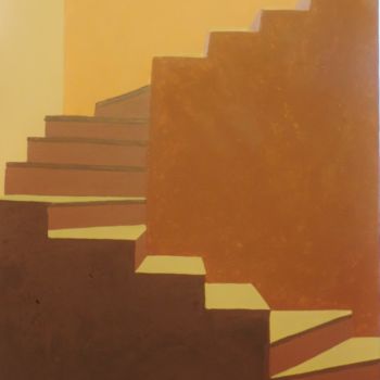 Pittura intitolato "Etudes escalier" da Jean Daniel Rousseau, Opera d'arte originale, Acrilico