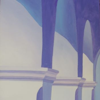 Peinture intitulée "Arcades et ombres" par Jean Daniel Rousseau, Œuvre d'art originale, Acrylique
