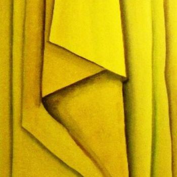 제목이 "Drapé jaune"인 미술작품 Jean Daniel Rousseau로, 원작, 아크릴