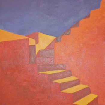 Painting titled "Variations escalier…" by Jean Daniel Rousseau, Original Artwork, Acrylic