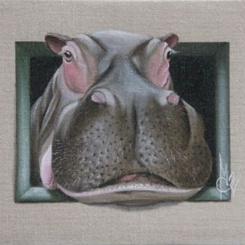 Pittura intitolato "Hippo" da Chantal Rousselet, Opera d'arte originale