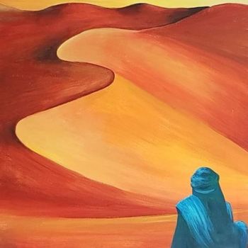 Painting titled "desert" by Sylvie Rousselle, Original Artwork, Acrylic