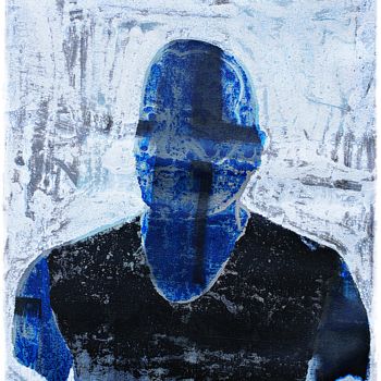 「Blue situation」というタイトルの絵画 Roussetos Sigalasによって, オリジナルのアートワーク, オイル