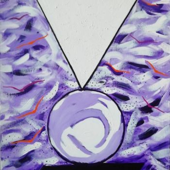 Peinture intitulée "Le cône de lumière" par Angele Sunnys, Œuvre d'art originale, Acrylique