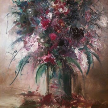 Painting titled "Fleurs" by Chantou 1954, Original Artwork