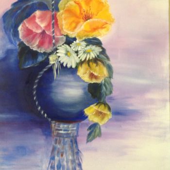 绘画 标题为“Vase bleu” 由Chantou 1954, 原创艺术品