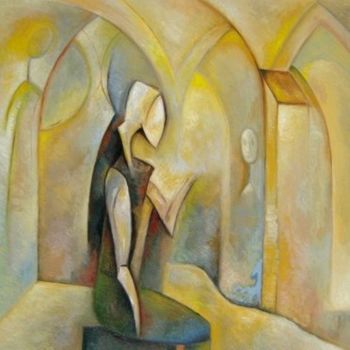 Painting titled "The Chapel" by Roxana Donisanu, Original Artwork, Oil