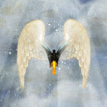 「Angel Wings 3」というタイトルのデジタルアーツ Roxana Ferlliniによって, オリジナルのアートワーク, 写真モンタージュ