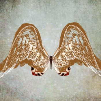 Digital Arts titled "Angel Wings 4" by Roxana Ferllini, Original Artwork, Photo Montage