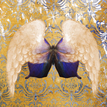 Digital Arts titled "Angel Wings 9" by Roxana Ferllini, Original Artwork, Photo Montage