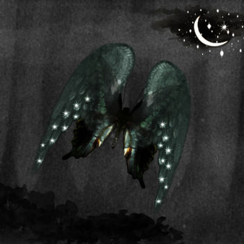 「Angel Wings 12」というタイトルのデジタルアーツ Roxana Ferlliniによって, オリジナルのアートワーク, 写真モンタージュ