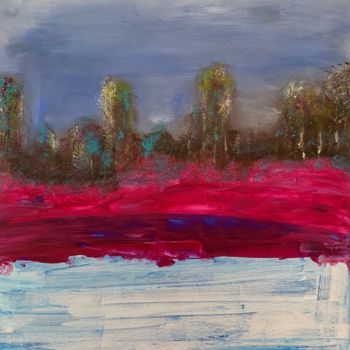 绘画 标题为“The Lake” 由Roxani Rohner, 原创艺术品, 丙烯