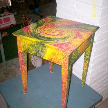 Design intitulada "table de nuit "prin…" por Roxio, Obras de arte originais