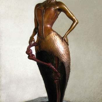 Sculpture titled "Brigitta" by Rossella Scapini, Original Artwork, Bronze