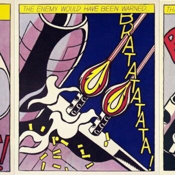 Estampas & grabados titulada "RARE Dynamic 3 PRIN…" por Roy Lichtenstein, Obra de arte original, Litografía