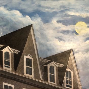 Pintura intitulada "Moonlight" por Roy Wrenn, Obras de arte originais, Acrílico