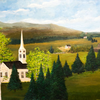 Malerei mit dem Titel "Mountain View" von Roy Wrenn, Original-Kunstwerk, Acryl