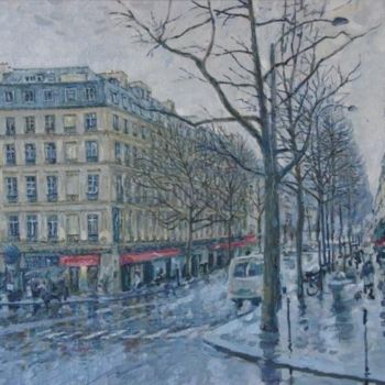 Картина под названием "Paris, Italien Blv" - William Rozenson, Подлинное произведение искусства