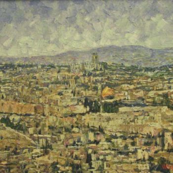 Картина под названием "Golden Jerusalem" - William Rozenson, Подлинное произведение искусства