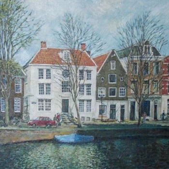 Painting titled "Amsterdam -1" by William Rozenson, Original Artwork