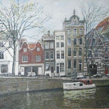 Картина под названием "Amsterdam 2" - William Rozenson, Подлинное произведение искусства
